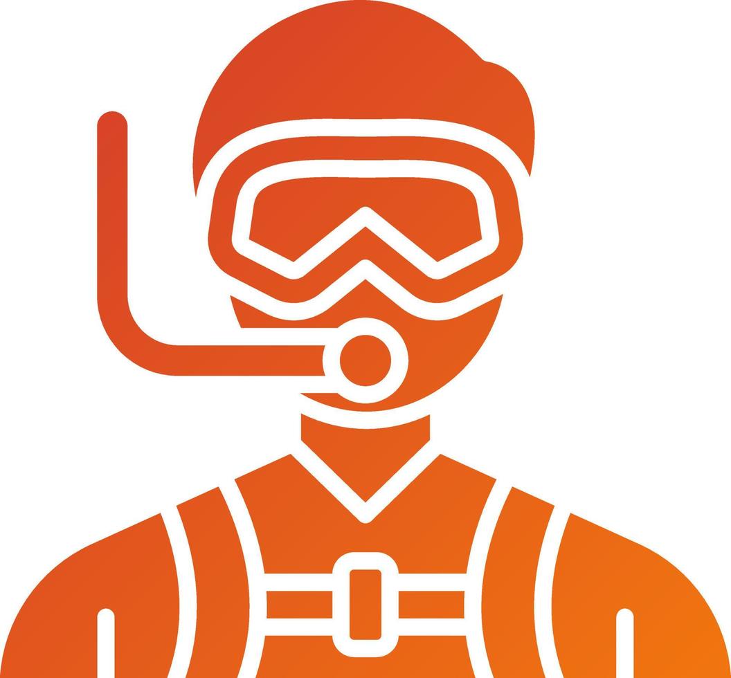 Diver Male Icon Style vector