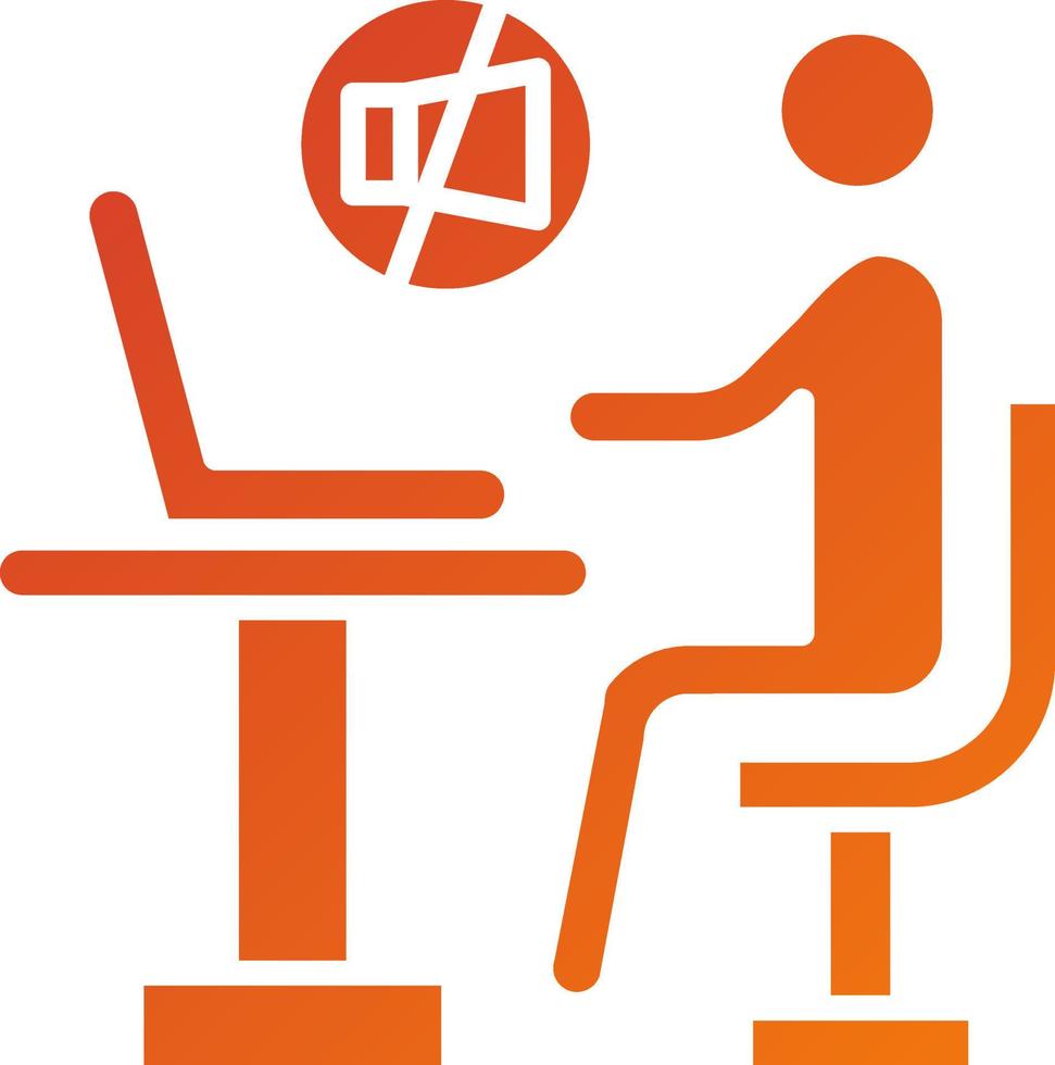 Work Distraction Icon Style vector