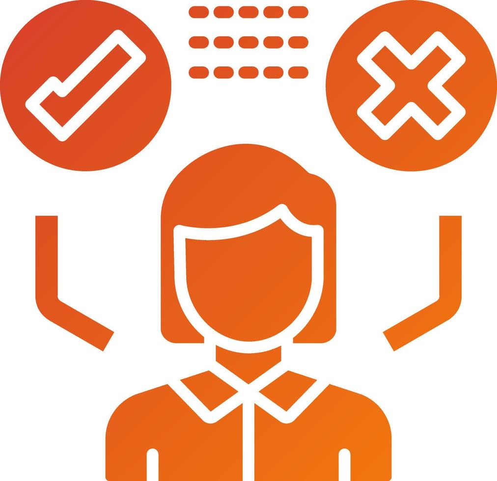 Decision Making Icon Style vector