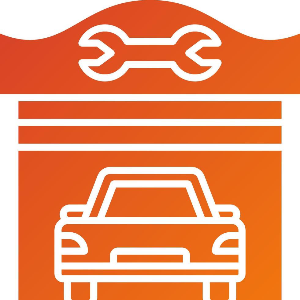 Car Repair Shop Icon Style vector