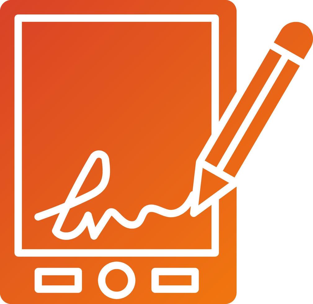 Digital Signature Icon Style vector