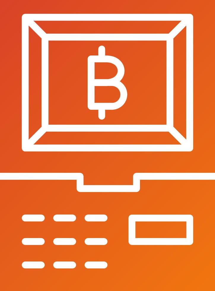 Cryptocurrency ATM Icon Style vector