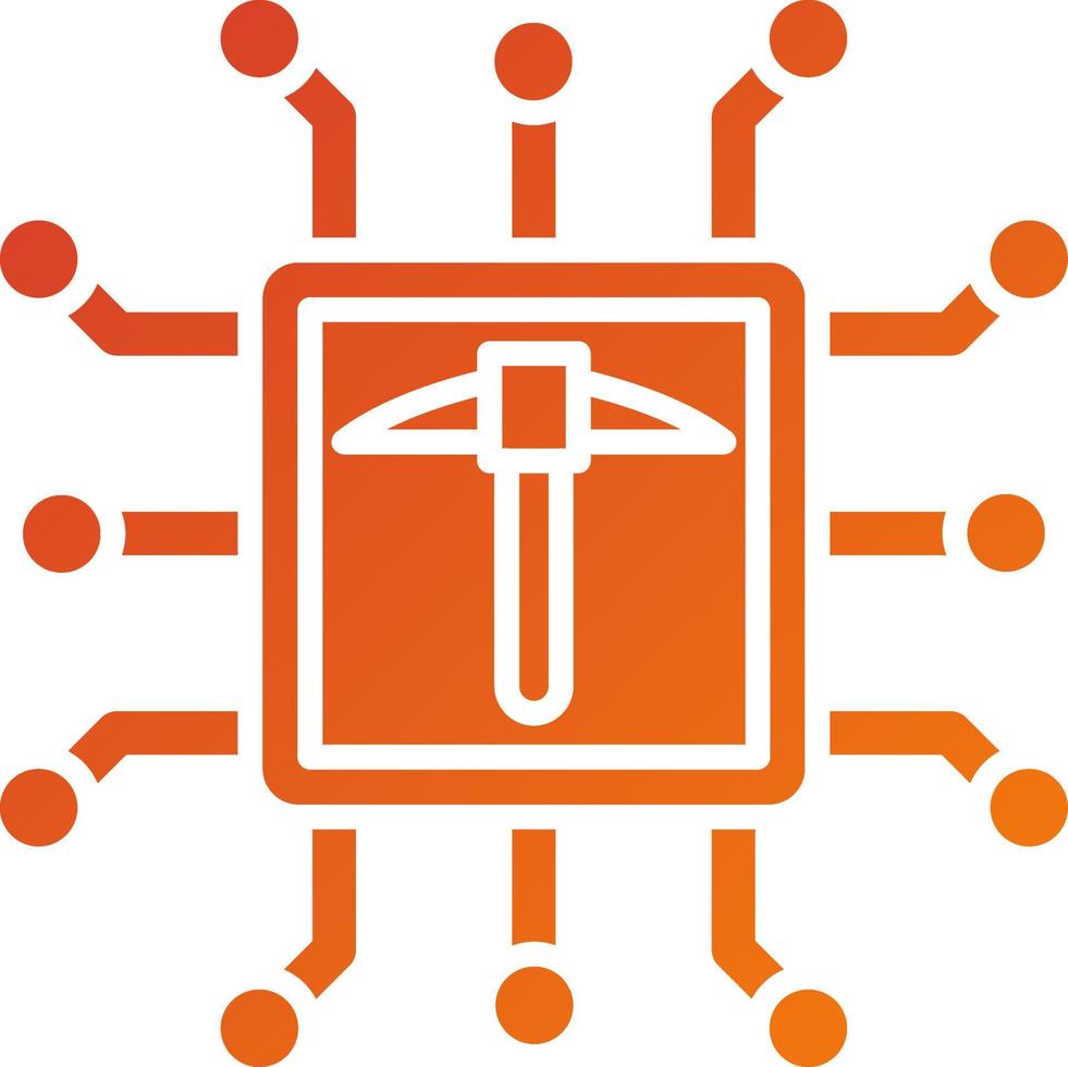 CPU Mining Icon Style vector