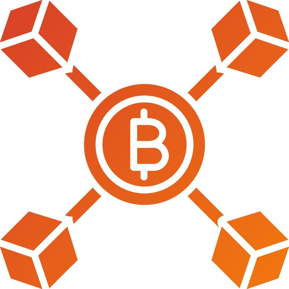 Blockchain Icon Style vector