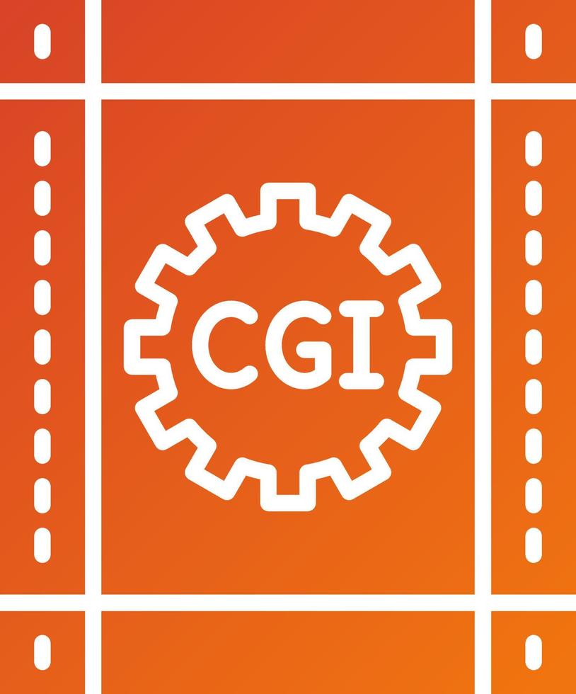 CGI Film Icon Style vector