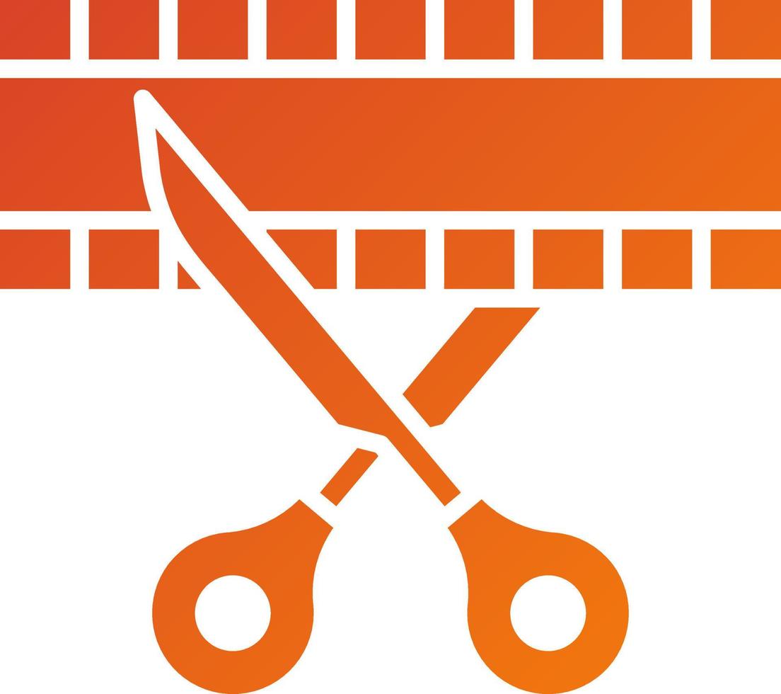 Film Cut Icon Style vector