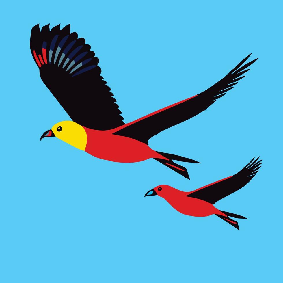 Beautiful Flying Birds Vector Art