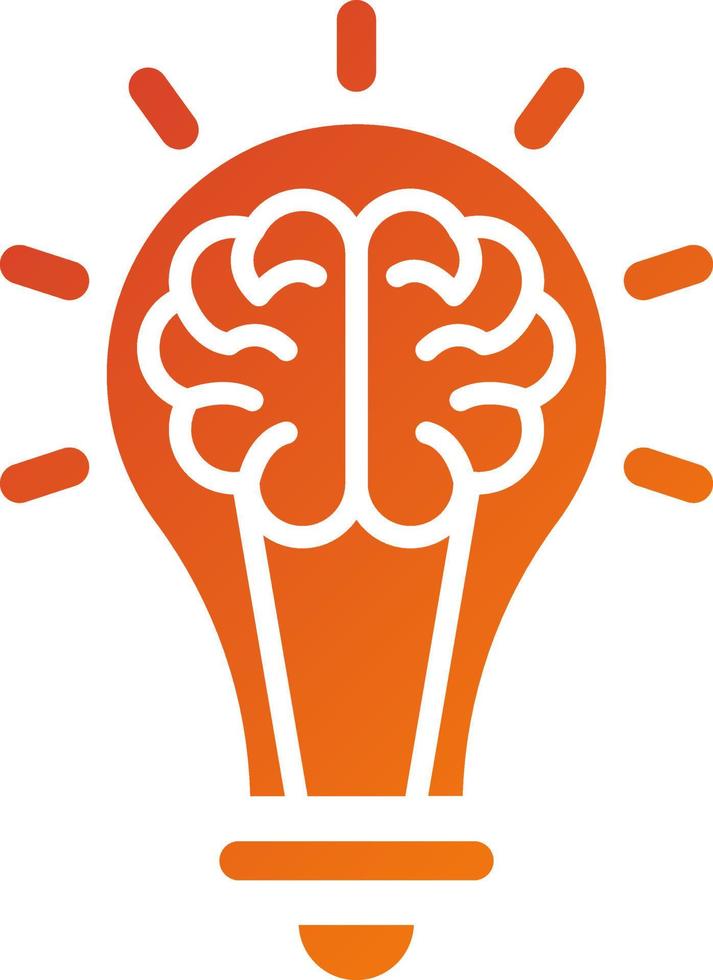 Creative Brain Icon Style vector