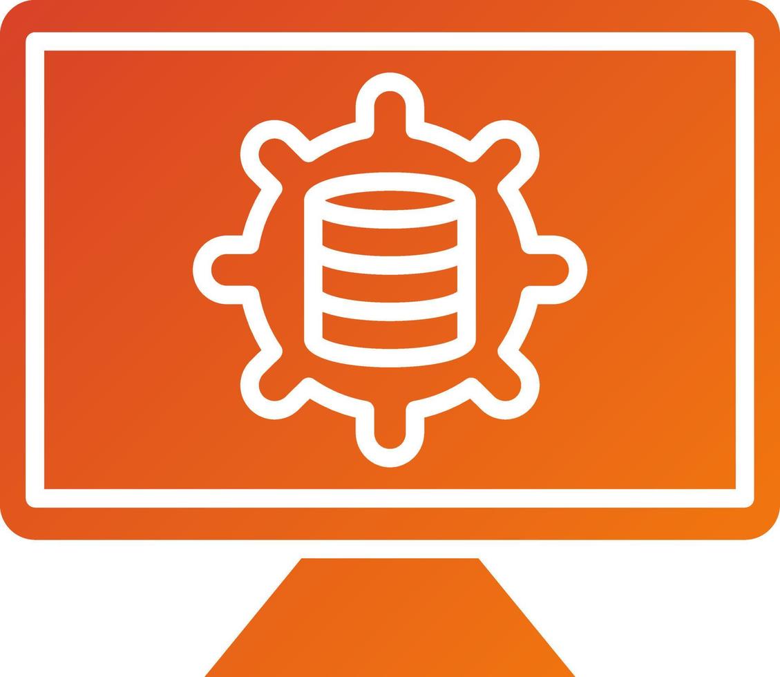 Data Management Platform Icon Style vector