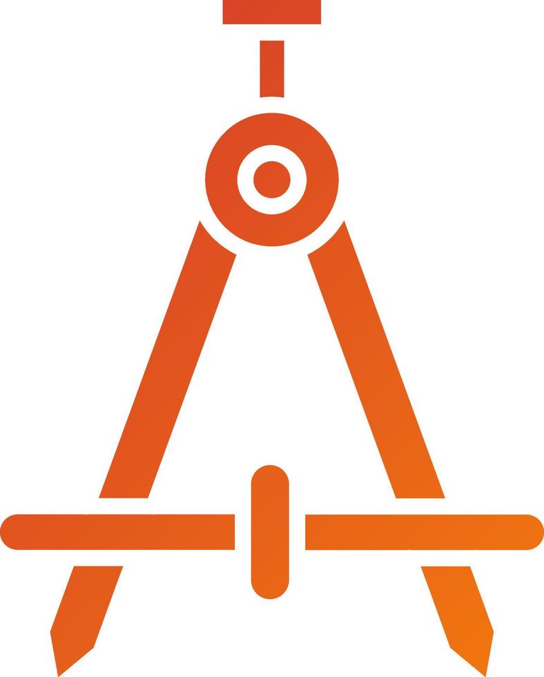 Drawing Compass Icon Style vector