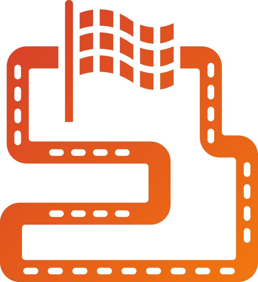 Race Track Icon Style vector