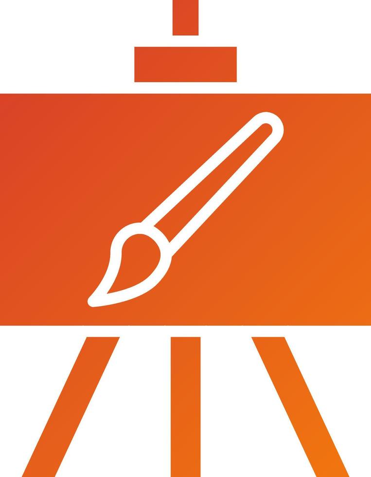 Canvas And Easel Icon Style vector