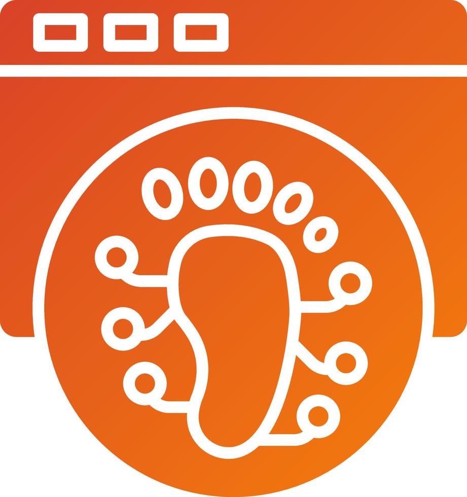 Digital Footprint Icon Style vector
