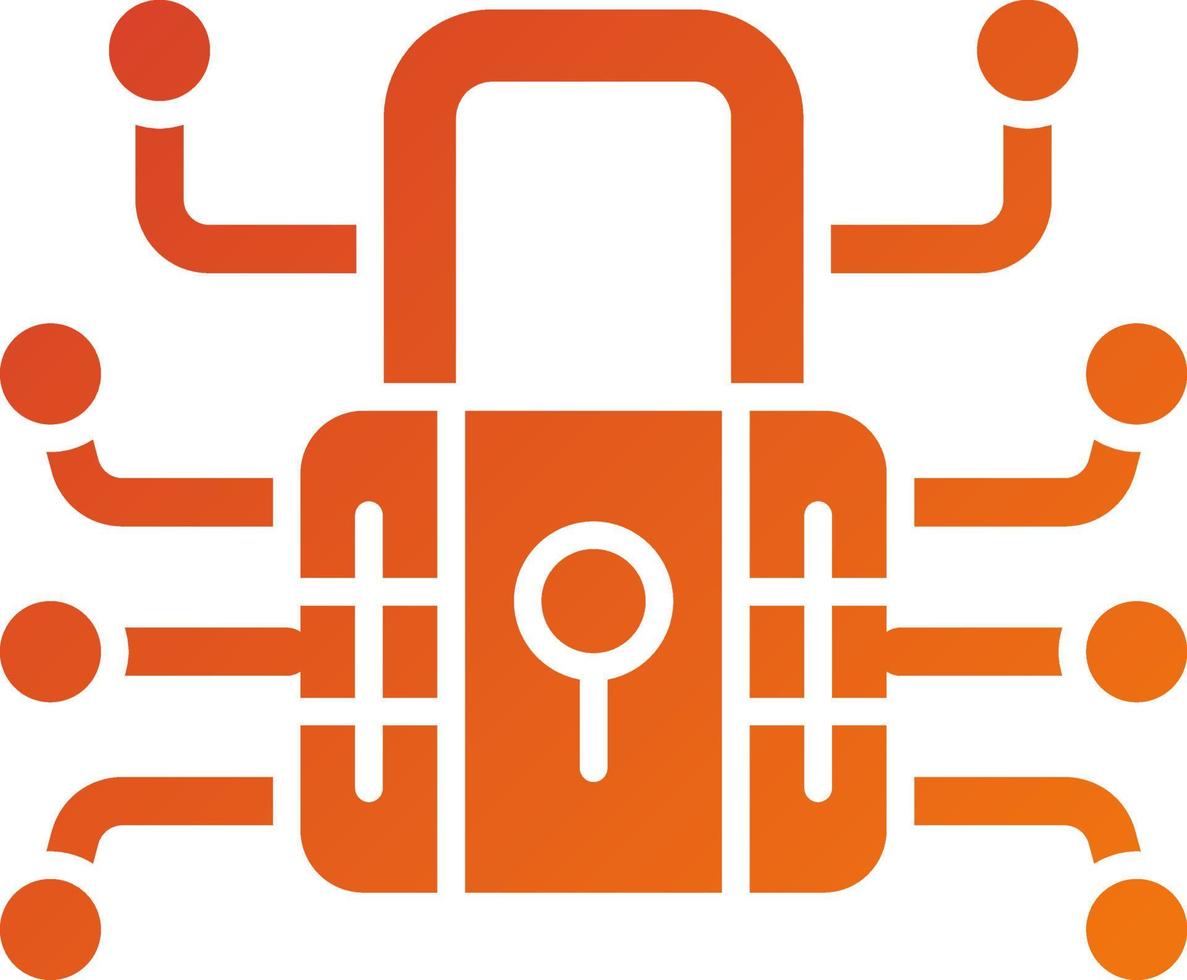 Data Encryption Icon Style vector