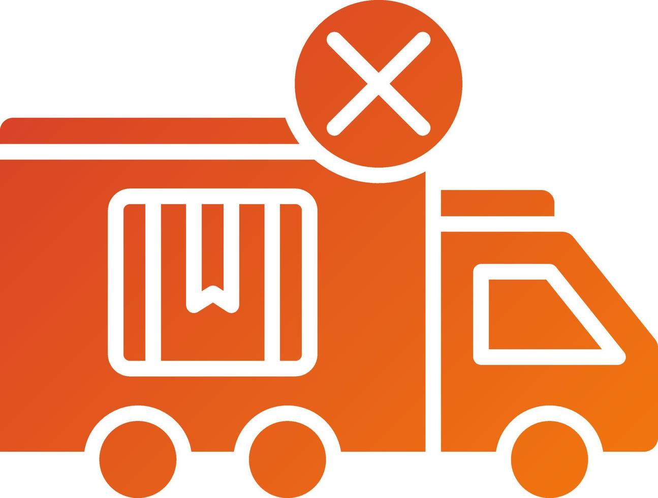 Delivery Cancelled Icon Style vector