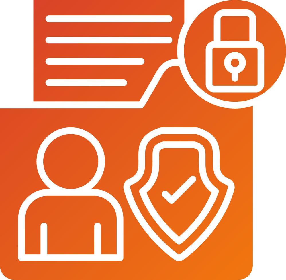 Sensitive Personal Data Icon Style vector