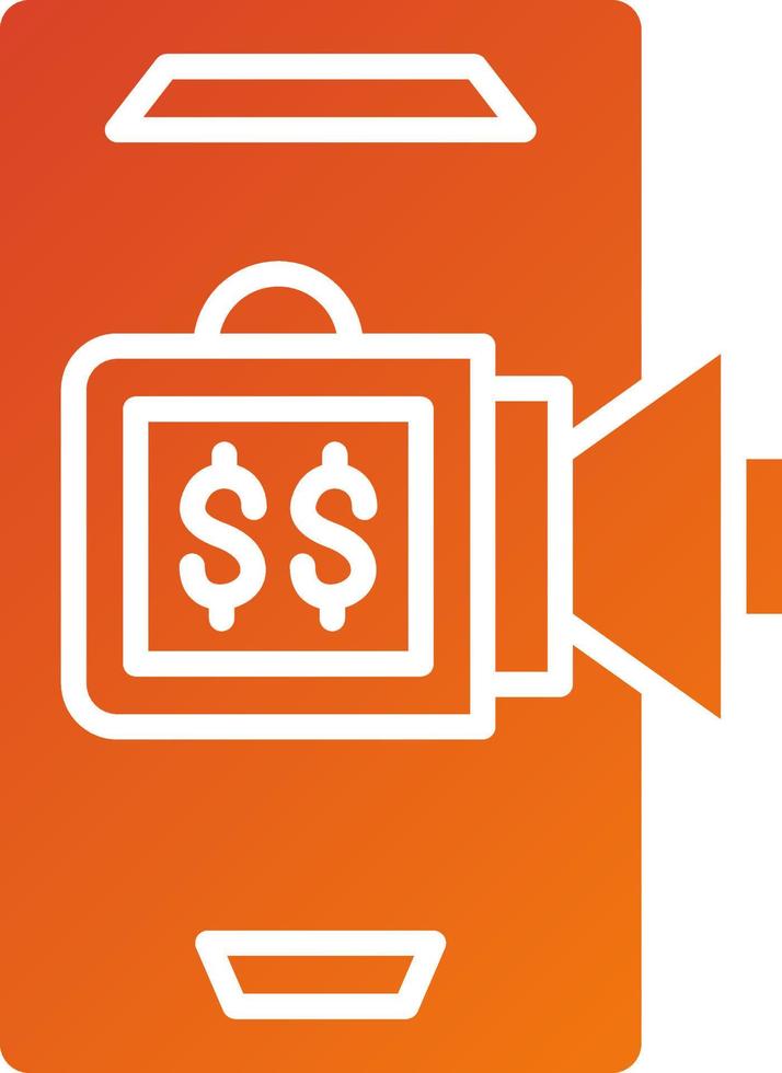 Paid Live Stream Icon Style vector