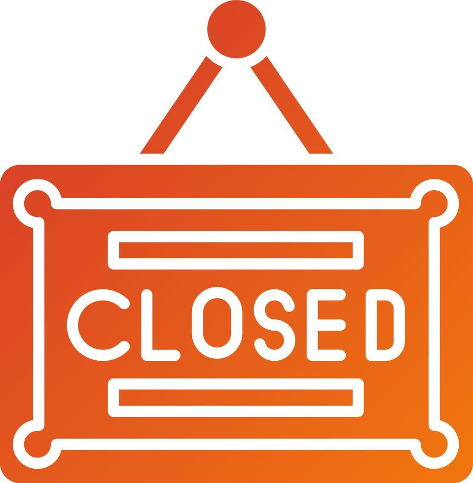 Closed Sign Icon Style vector