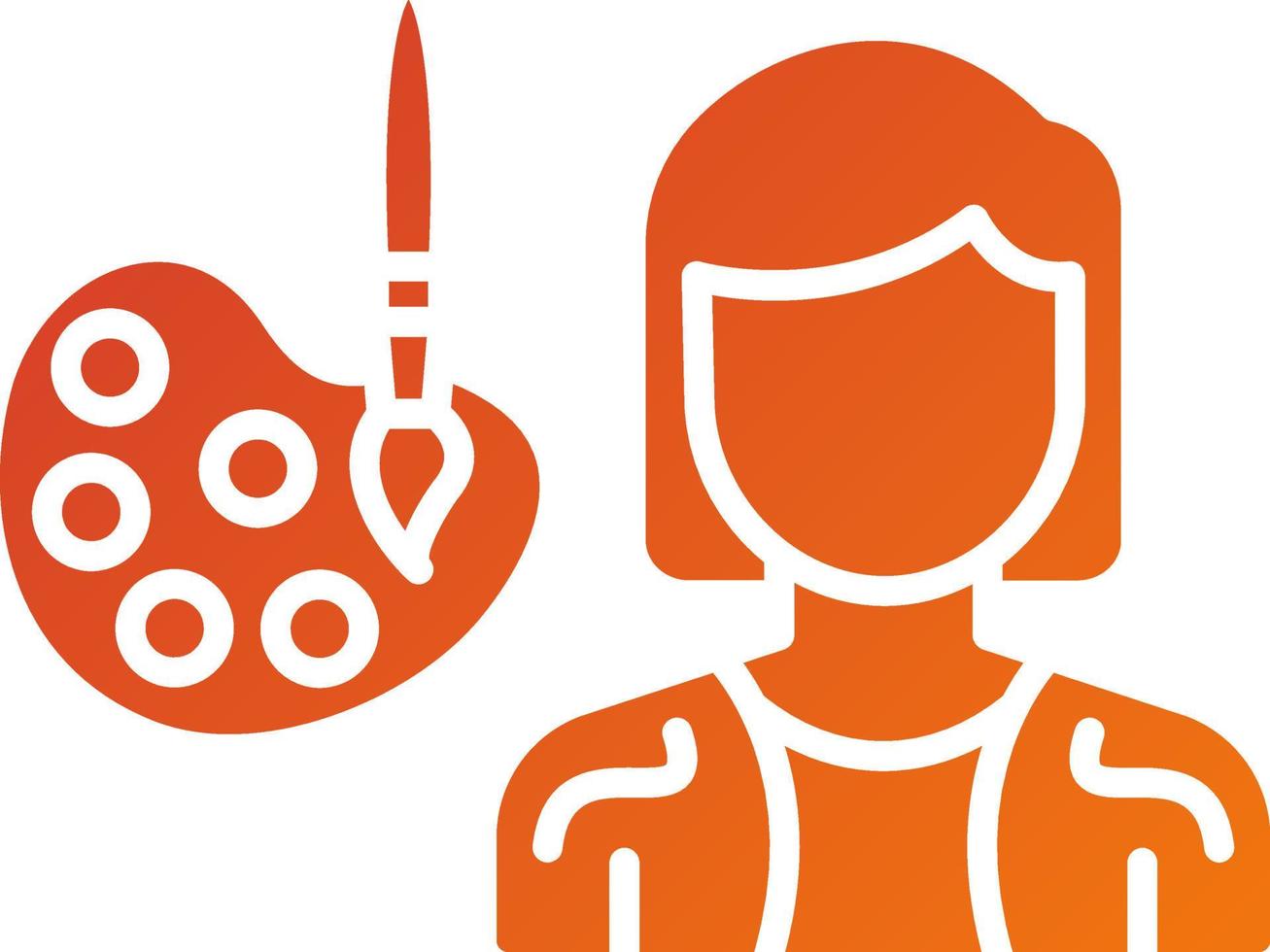 Conservator Female Icon Style vector