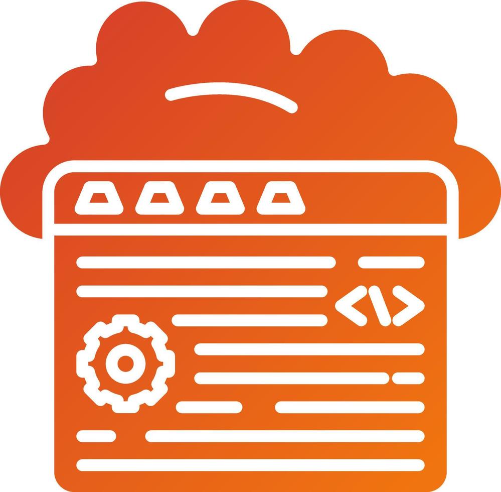 Cloud Coding Icon Style vector