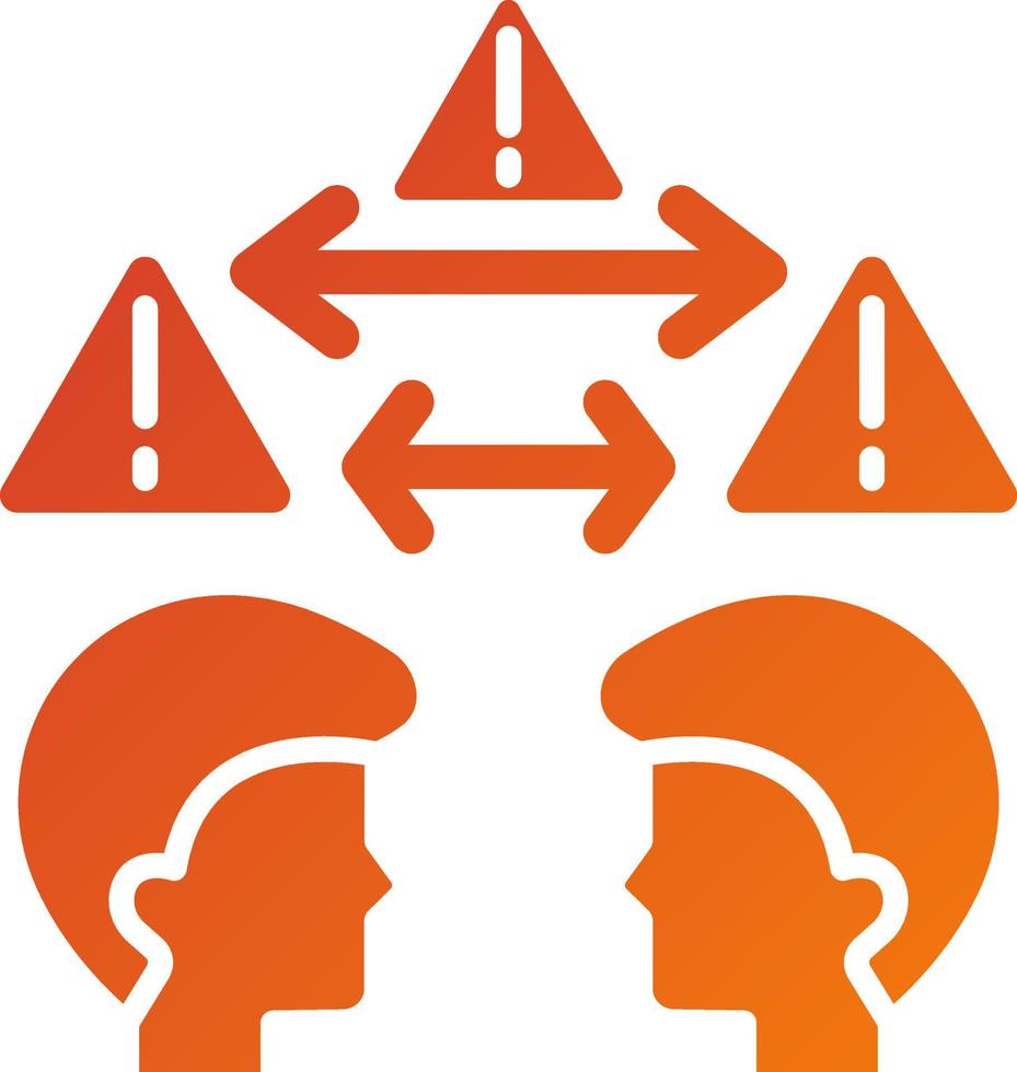 Face to Face Contact Icon Style vector