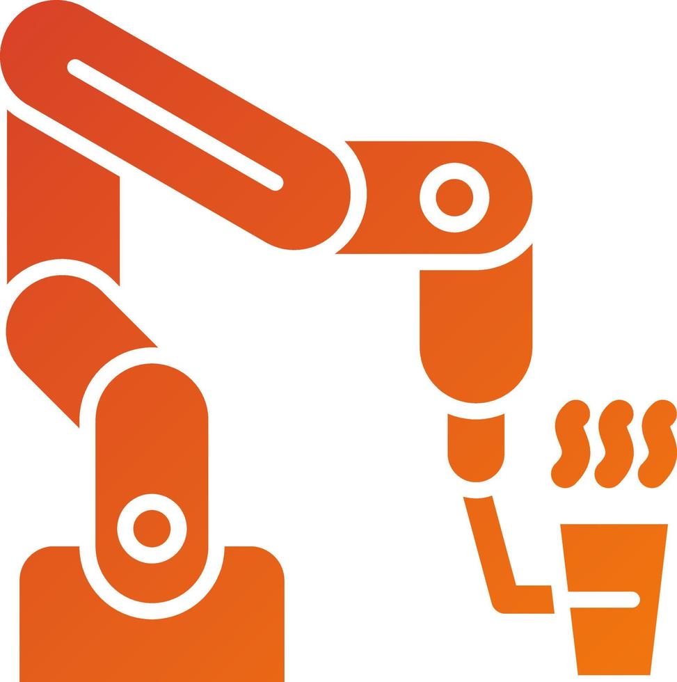Robot Barista Icon Style vector