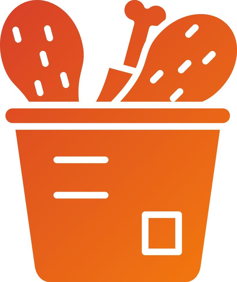 Chicken Bucket Icon Style vector