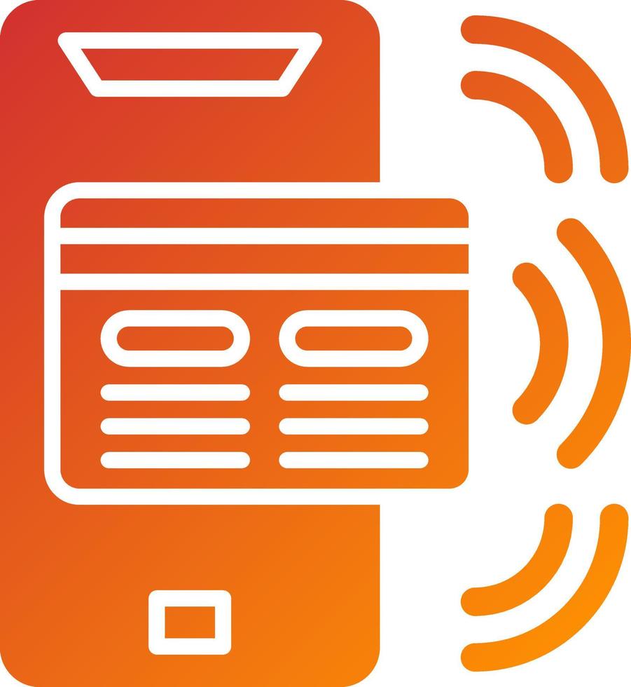 Contactless Payment Icon Style vector