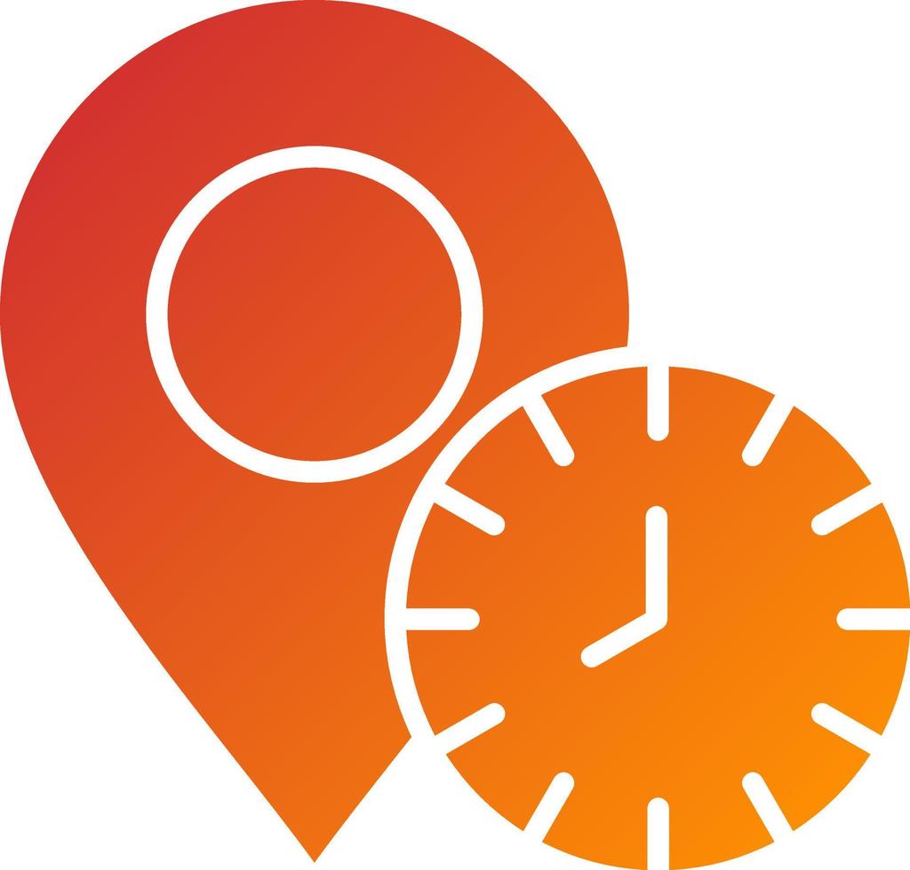 Local Time Icon Style vector