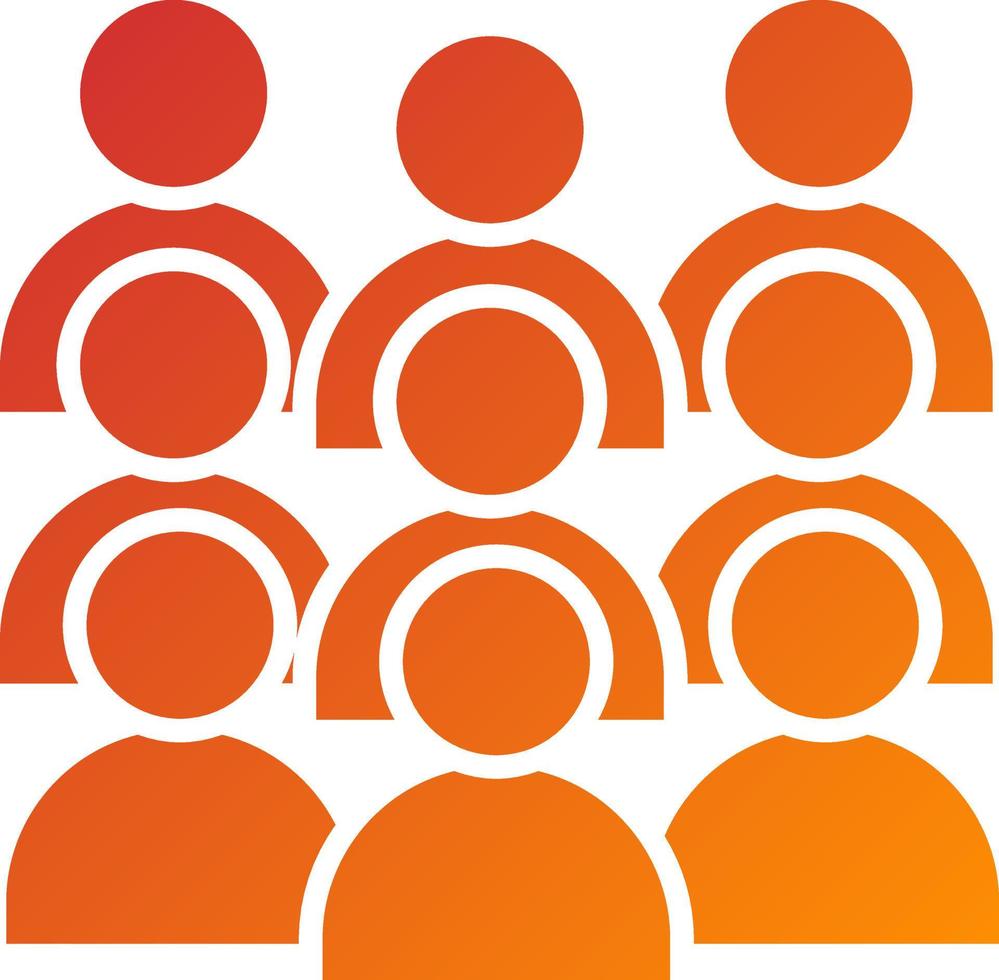 Large Group Icon Style vector