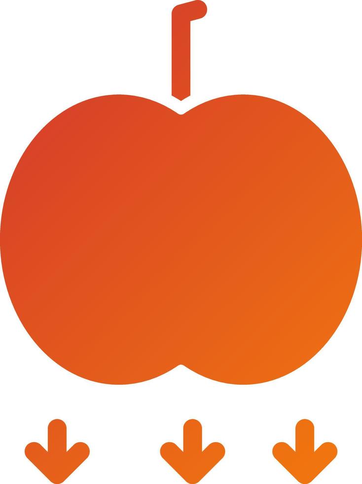 Falling Apple Icon Style vector