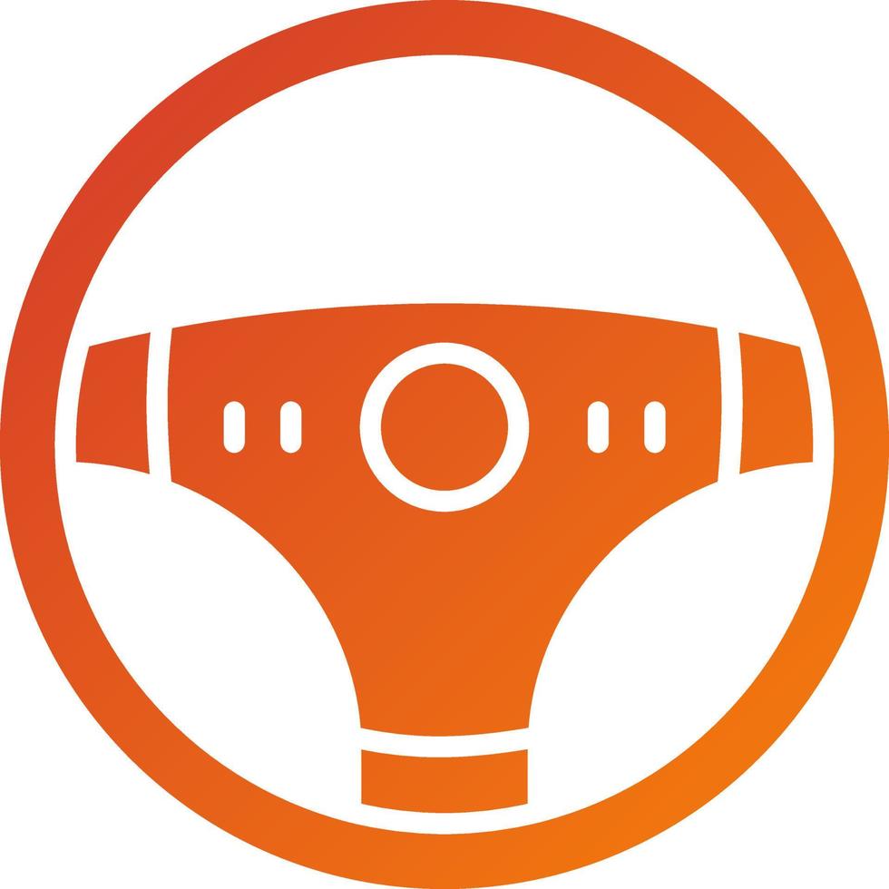 Steering Wheel Icon Style vector