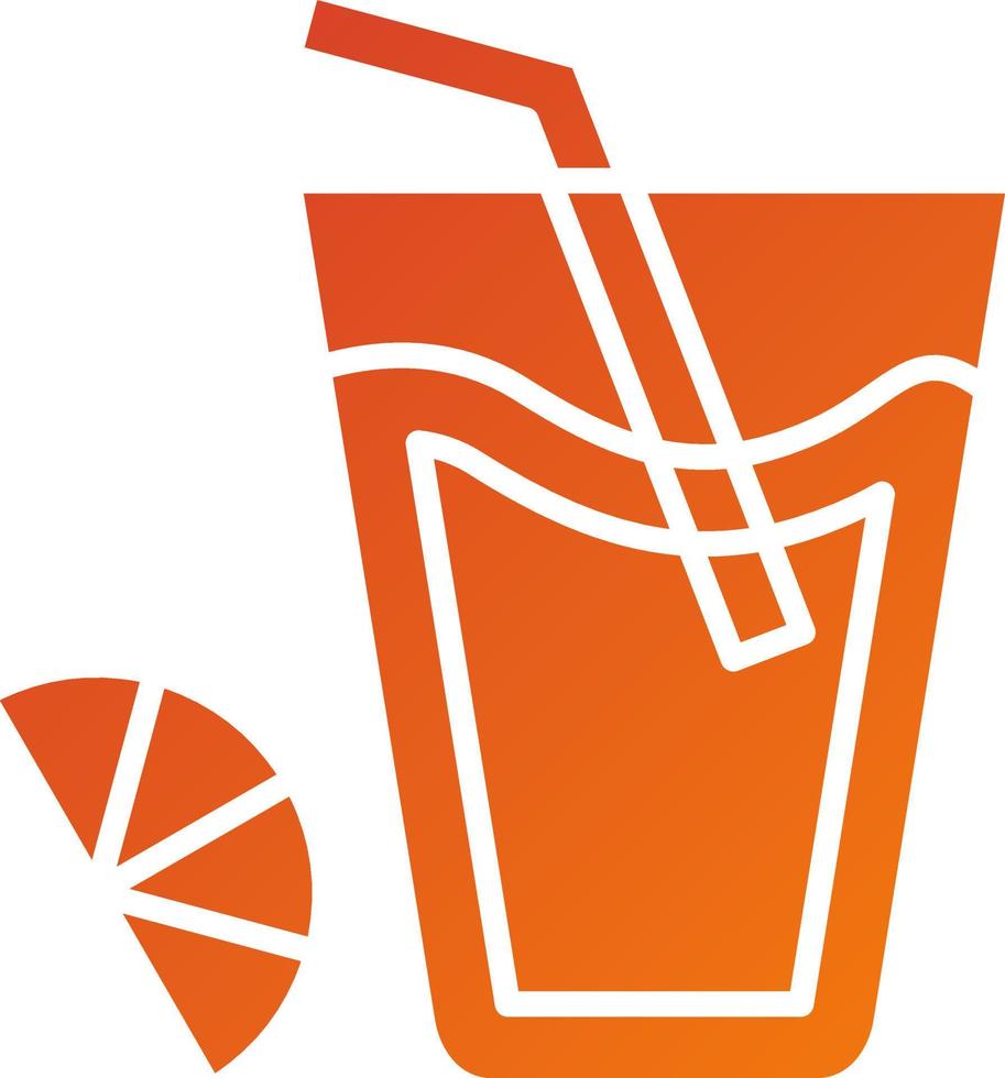 estilo de icono de jugo de naranja vector