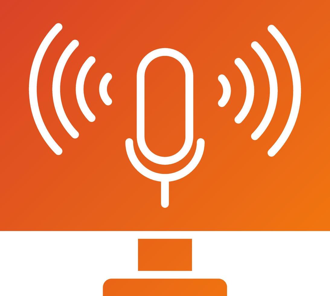Voice Control Icon Style vector