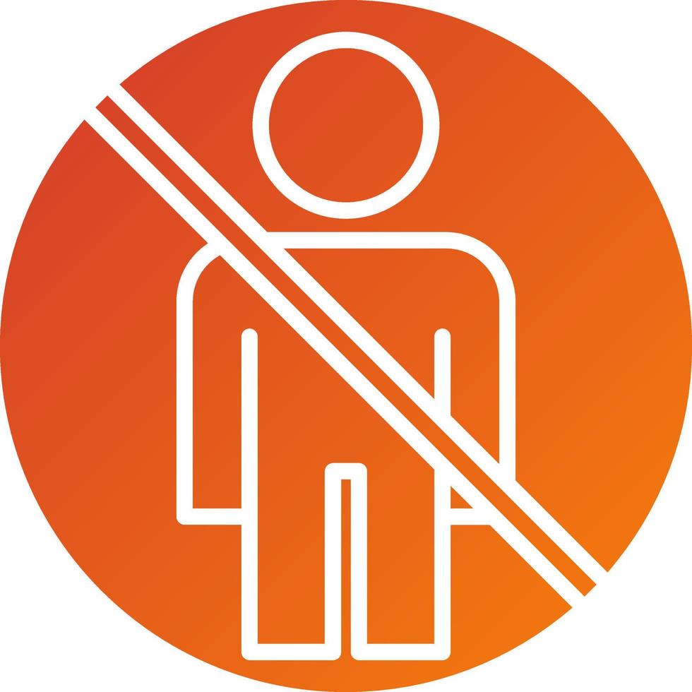 Restricted Area Icon Style vector