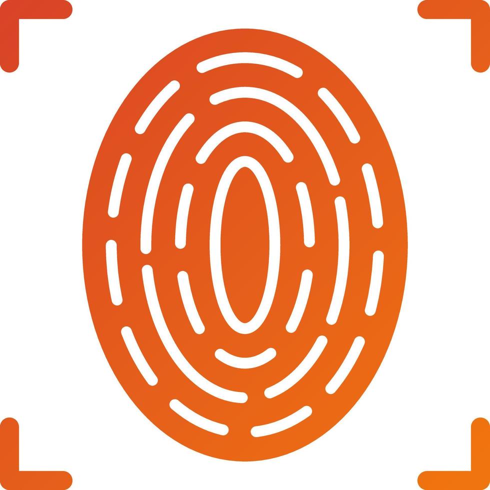 Fingerprint Scan Icon Style vector