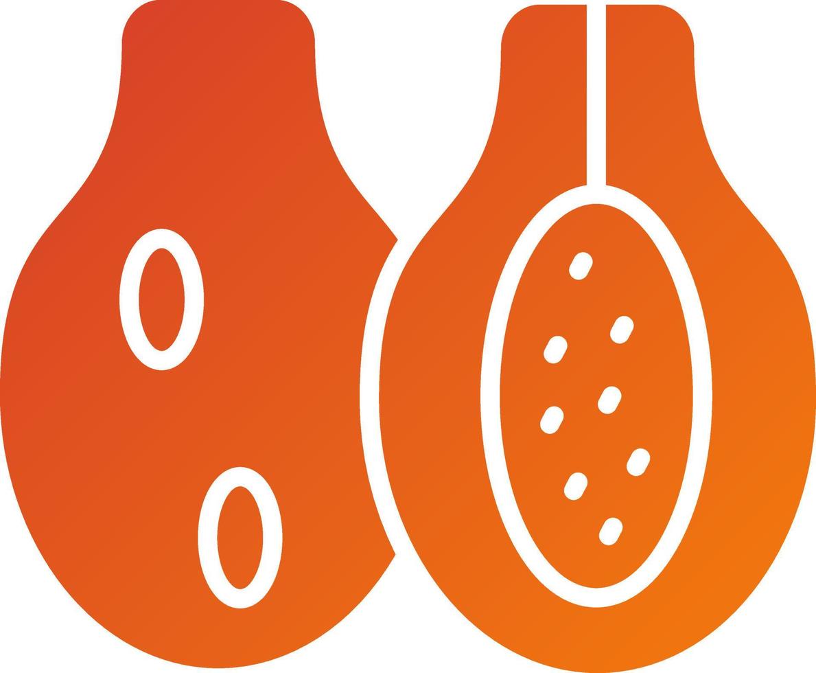 papaya icono estilo vector