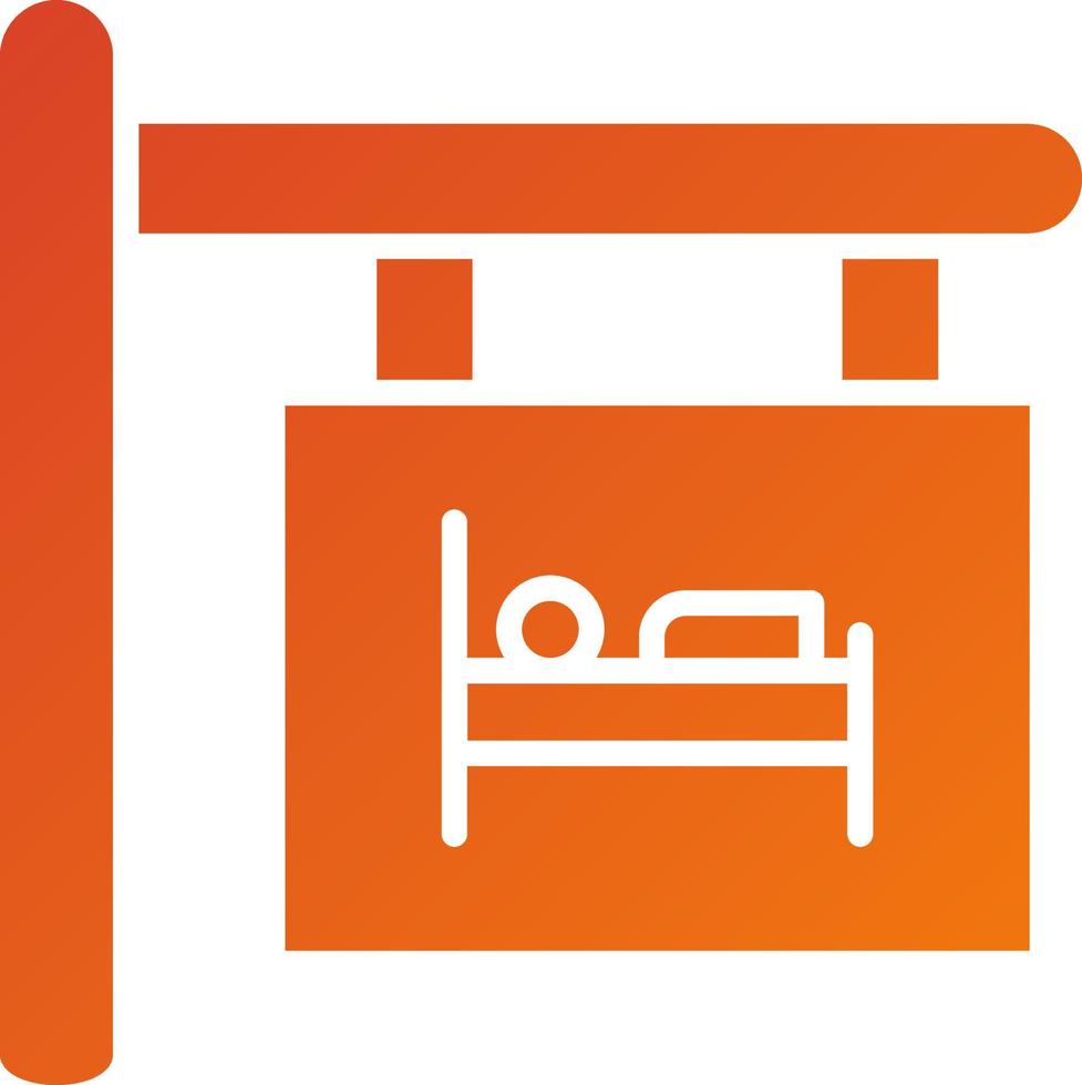 Hotel Sign Icon Style vector
