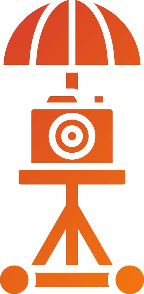 Umbrella Camera Icon Style vector