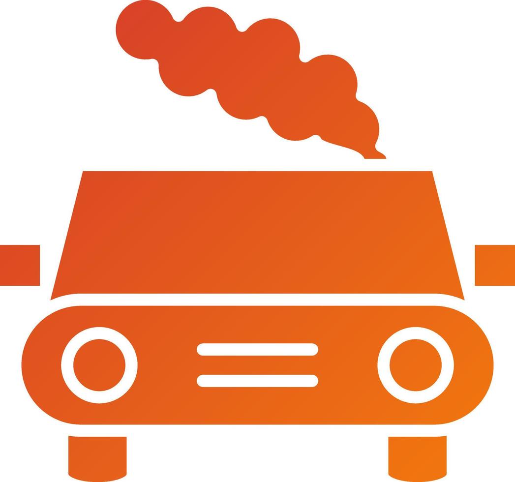 coche contaminación icono estilo vector