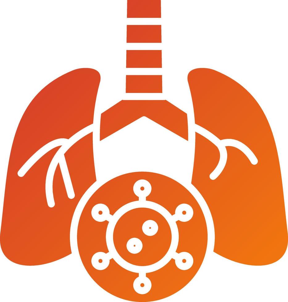 Lungs Infection Icon Style vector