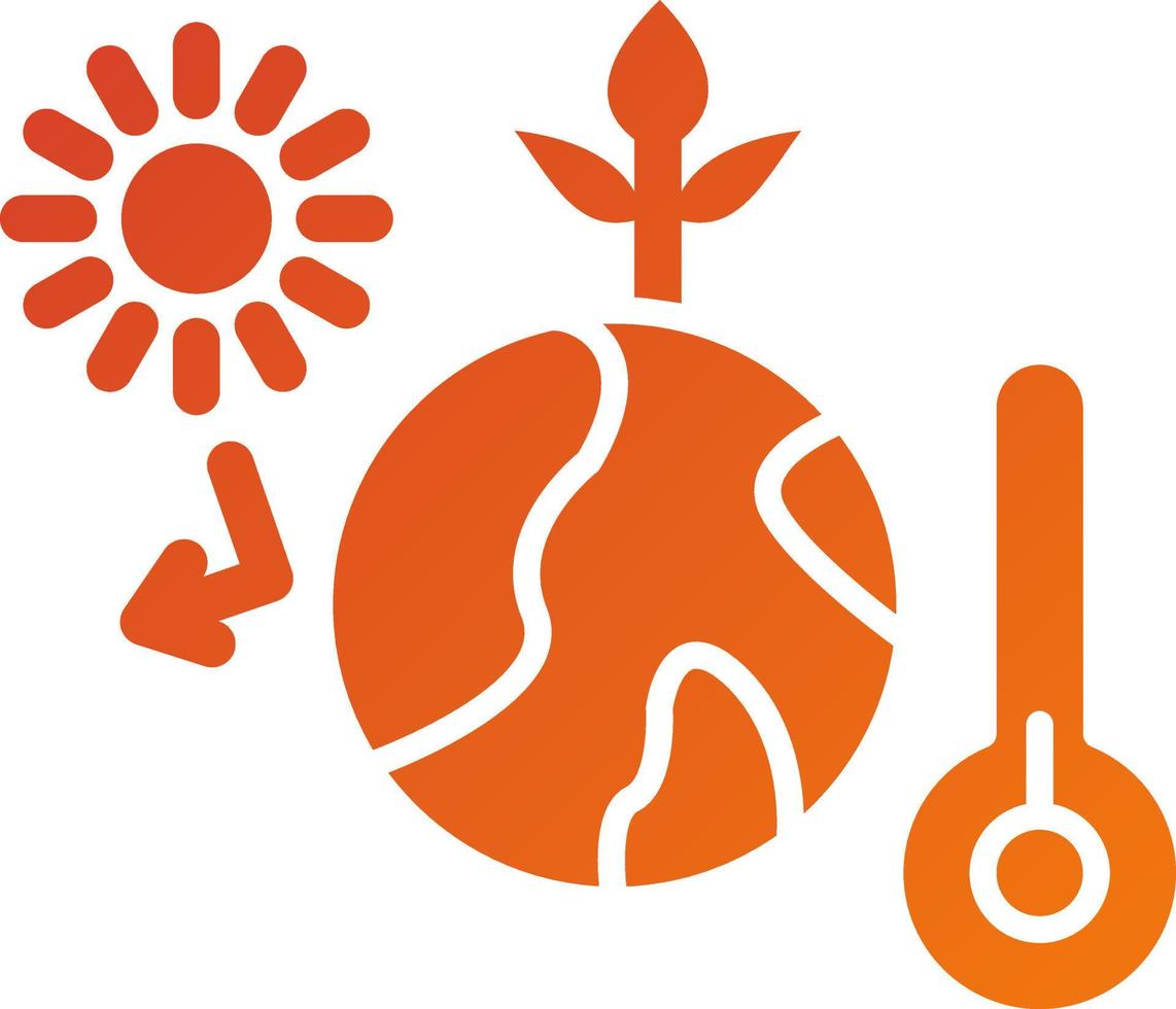 Greenhouse Effect Icon Style vector