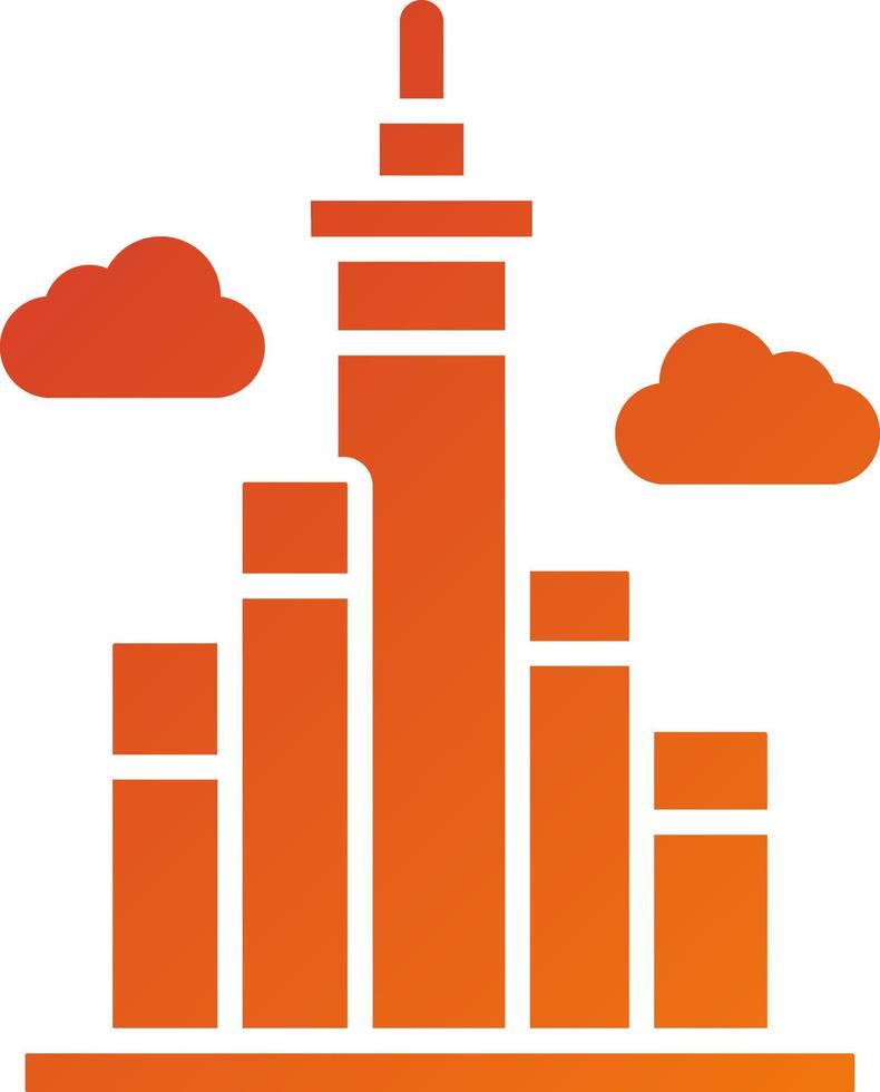 Burj Khalifa Icon Style vector
