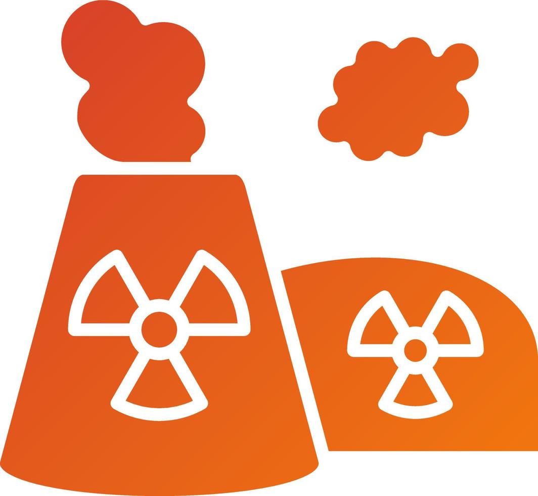 Nuclear Pollution Icon Style vector
