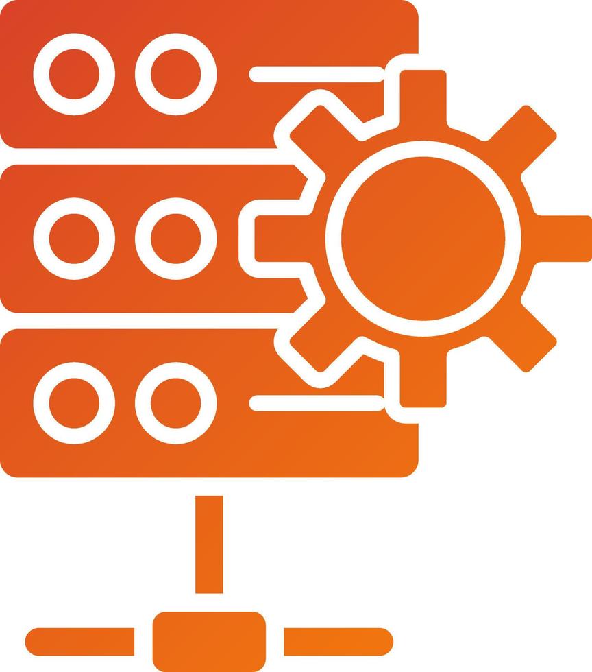 Database Settings Icon Style vector