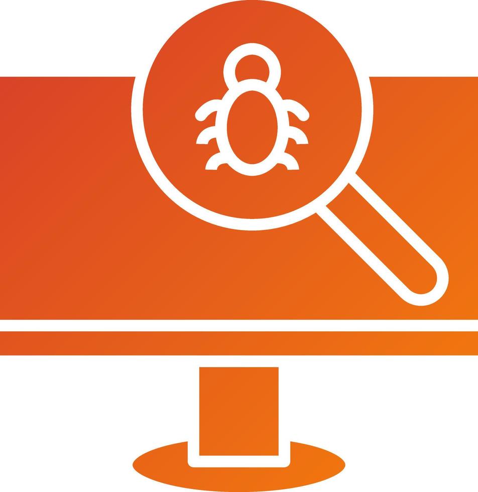 Bug Search Icon Style vector