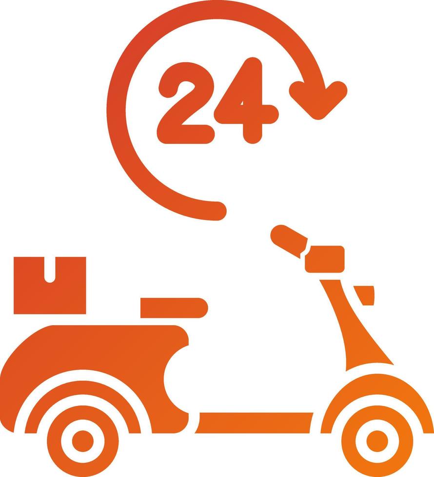 24 Hours Delivery Icon Style vector