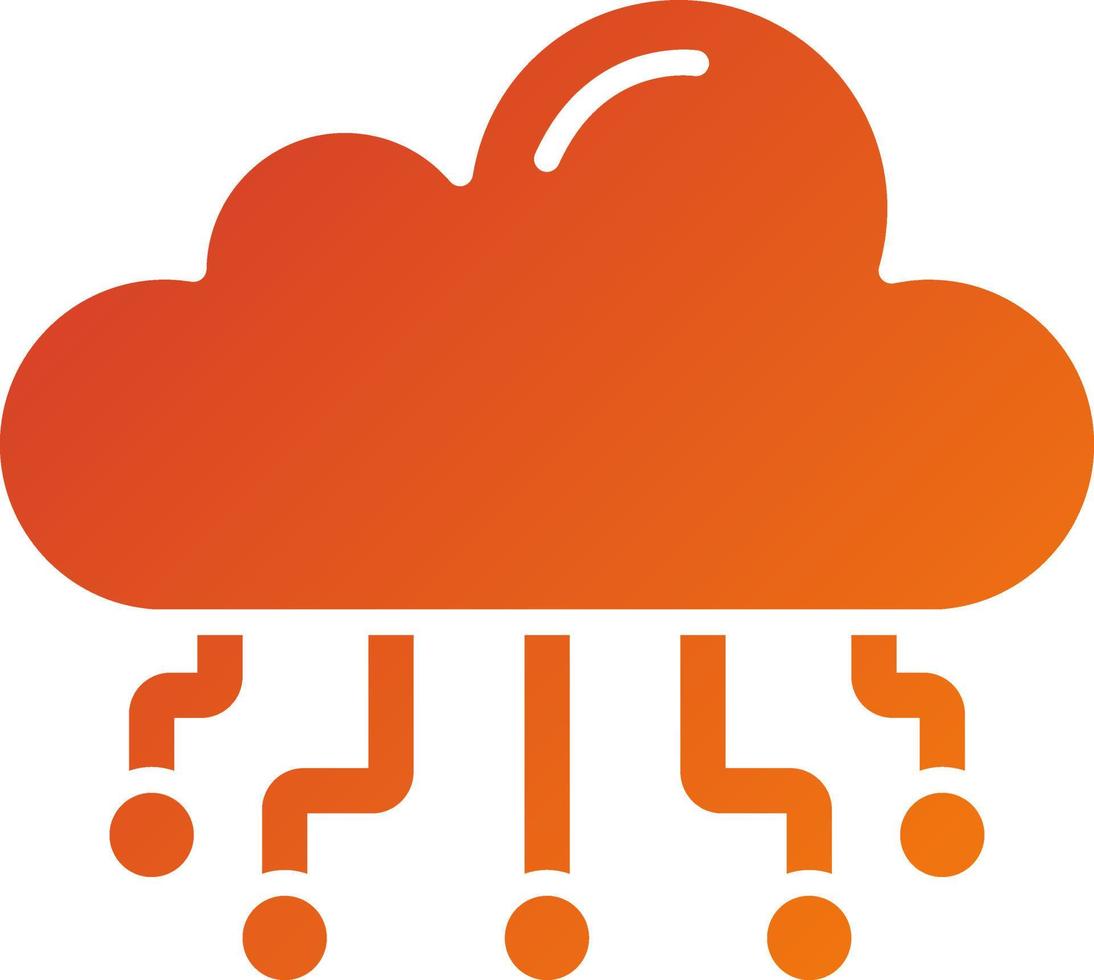 Cloud Computing Icon Style vector