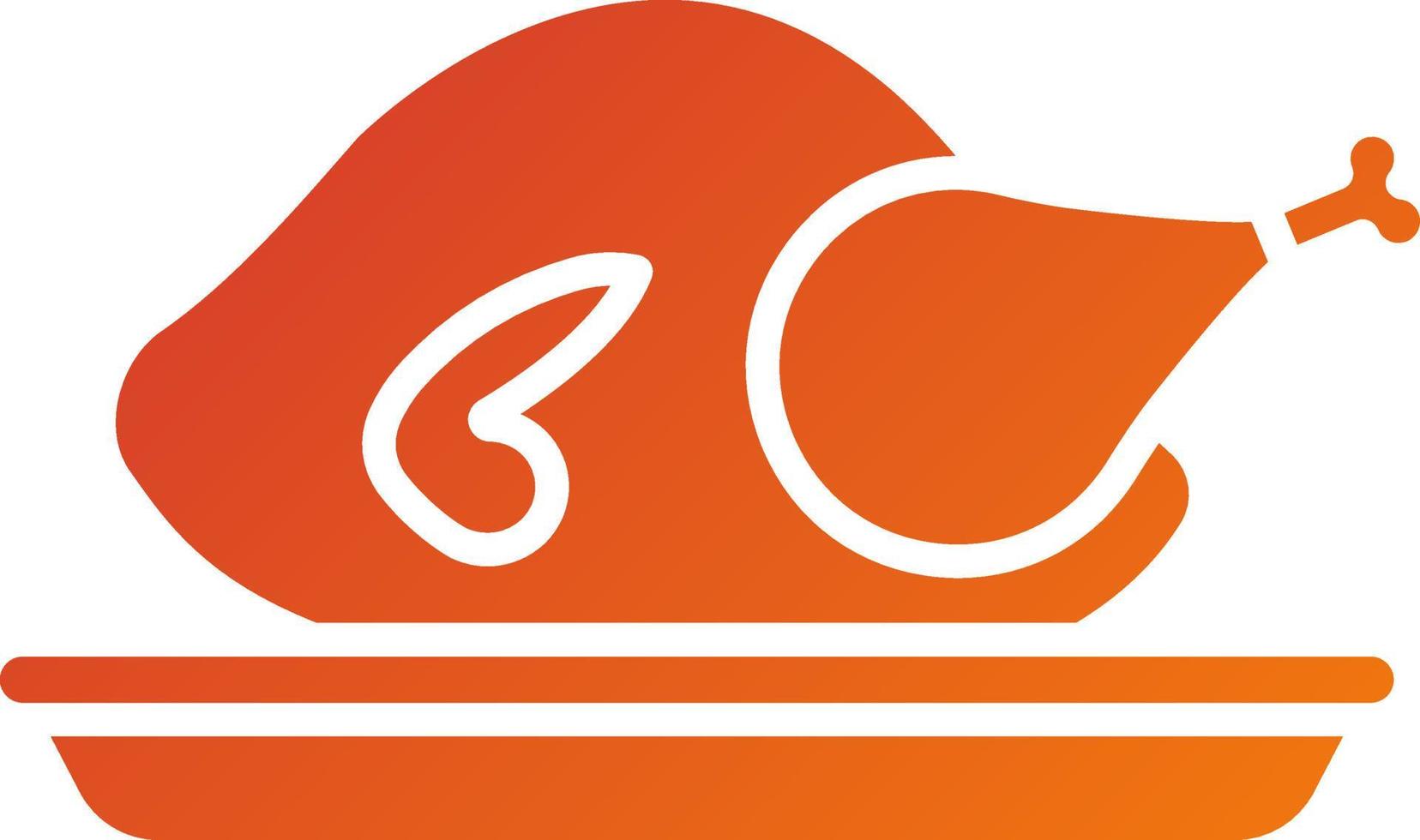 Fried Chicken Icon Style vector