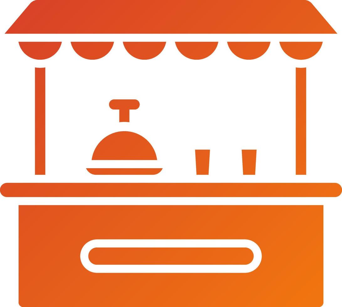 Food Stand Icon Style vector